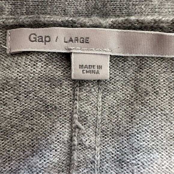 Gap Bella Driver light gray heather button down cardigan size L - Picture 5 of 11